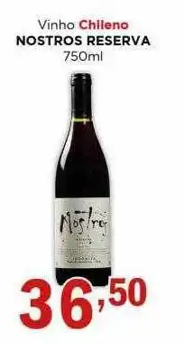 Supermercados Mundial Vinho chileno nostros reserva oferta