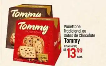 Muffato Panettone tradicional ou gotas de chocolate tommy caixa oferta