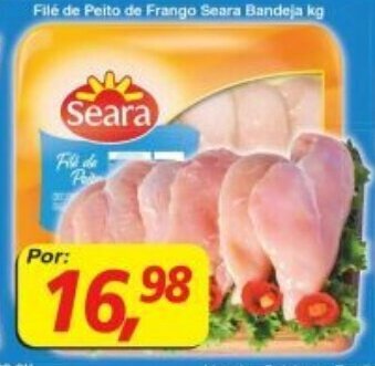 Supermercados Guanabara File de Peito de Frango Seara Bandeja 1kg oferta