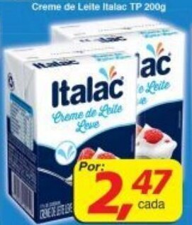 Supermercados Guanabara Creme de Leite Italac TP 200g oferta