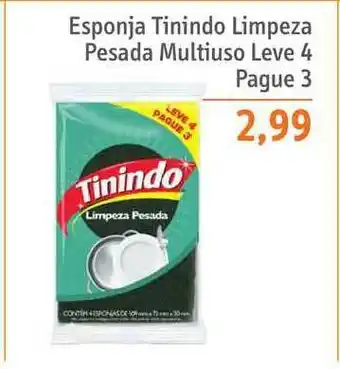 Sonda Esponja Tinindo Limpeza Pesada Mutliuso Leve 4 Pague 3 oferta