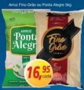 Arroz Fino Grao ou Ponta Alegre 5kg