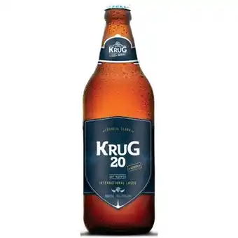 Cerveja krug 20 international lager garrafa 600ml
