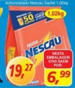 Supermercados Guanabara Achocolatado Nescau Sache 1.02kg oferta