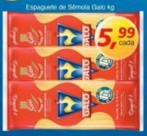 Supermercados Guanabara Espaguete de Semola Galo 1kg oferta