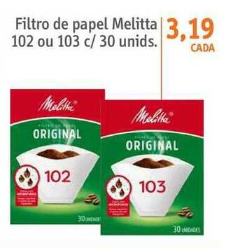 Sonda Filtro De Papel Melitta 102 Ou 103 oferta