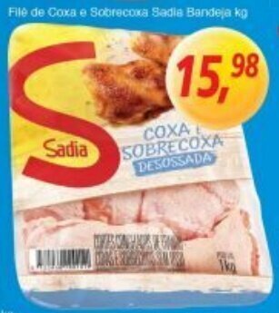 Supermercados Guanabara File de Coxa e Sobrecoxa Sadia bandeja 1kg oferta