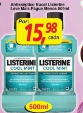 Supermercados Guanabara Antisseptico Bucal Listerine Leve Mais Pague Menos 500ml oferta