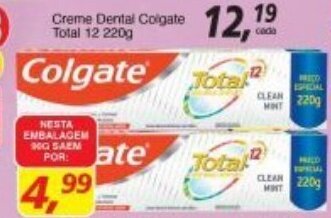 Supermercados Guanabara Creme Dental Colgate Total 12 90g oferta