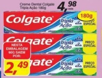 Supermercados Guanabara Creme Dental Colgate Tripla Acao 90g oferta