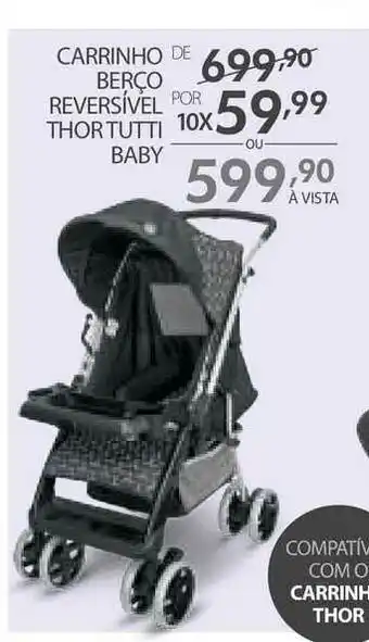 Carrinho Berço Reversível Thor Tutti Baby
