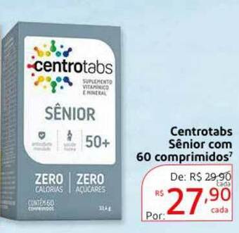 Drogaria Extra Centrotabs Sênior Com 60 Comprimidos oferta