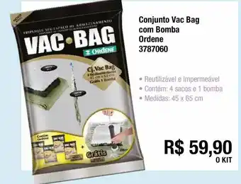 Conjunto Vac Bag Com Bomba Ordene 3787060