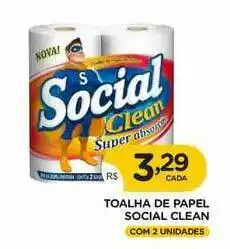 Supermercados Real Toalha De Papel Social Clean oferta