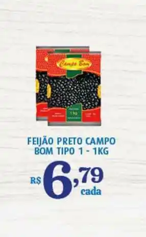 Bahamas Supermercados Feijão Preto Campo Bom Tipo 1 1kg oferta