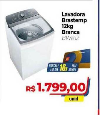 Hiper Moreira Lavadora Brastemp 12kg Branca oferta