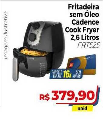 Hiper Moreira Fritadeira Sem óleo Cadence Cook Fryer 2.6L oferta