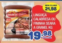 Costazul Supermercados Linguiça calabresa seara kg oferta