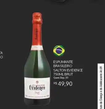 Bistek Supermercados Espumante Brasileiro Salton Evidence 750ml Brut oferta