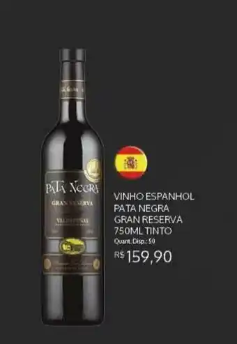 Vinho Espanhol Pata Negra Gran Reserva 750ml Tinto