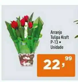 Arranjo Tulipa Kraft