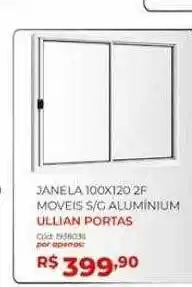Amoedo Janela 100x120 2f moveis s g aluminium ullian portas oferta