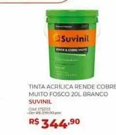 Amoedo Tinta acrilica rende cogbre muito fosco 20l branco oferta