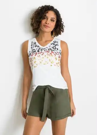 Bonprix - blusa regata com paetê branca