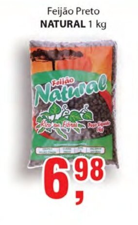 Supermercados Mundial Feijao Preto Natural 1kg oferta