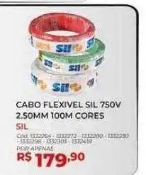 Amoedo Cabo flexivel sil 750v 2.50mm 100m cores sil oferta