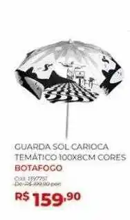 Amoedo Guarda sol carioca temático 100x8cm cores botafogo oferta