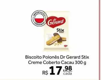 Verdemar Supermercado Biscoito polonês dr gerard stix creme coberto cacau oferta