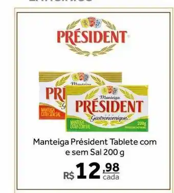 Manteiga président tablete com e sem sal