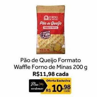 Verdemar Supermercado Pão de queijo formato waffle forno de minas oferta