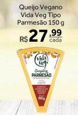 Verdemar Supermercado Queijo vegano vida veg tipo parmesão oferta