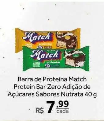 Verdemar Supermercado Barra de proteina match protein bar zero adição de açúcares sabores nutrata oferta