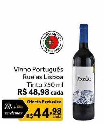 Verdemar Supermercado Vinho português ruelas lisboa tinto oferta
