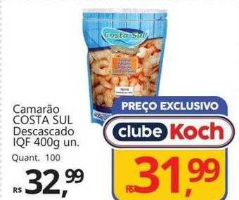 Supermercados Koch Camarão costa sul descascado iqf oferta
