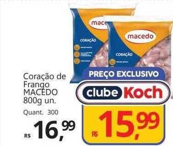 Supermercados Koch Coração de frango macedo oferta