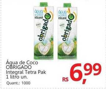 Supermercados Koch Água de coco obrigado integral tetra pak oferta