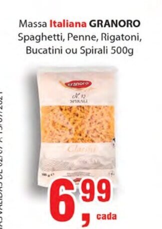 Supermercados Mundial Massa Italiana Granoro 500g oferta