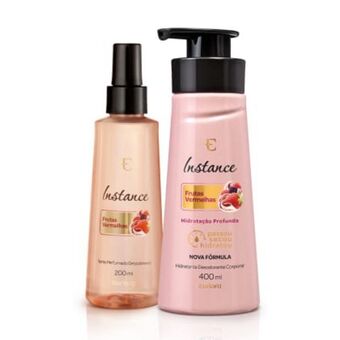 Eudora Combo frutas vermelhas: hidratante corporal 400ml + spray desodorante colônia 200ml oferta