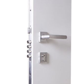 Fechadura alta segurança para porta de entrada acetinado 60mm multiponto tlb5 la fonte