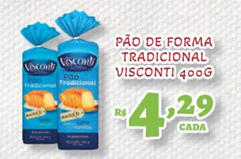 Bahamas Supermercados Pao de Forma Tradicional Visconti 400g oferta
