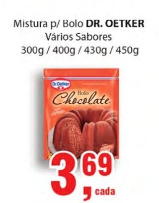 Supermercados Mundial Mistura p/ Bolo Dr. Oetker 300g/400g/430g/450g oferta