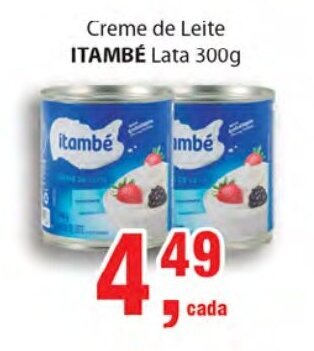 Supermercados Mundial Creme de Leite Itambe 300g oferta