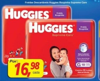 Supermercados Guanabara Fraldas Descartaveis Huggies Roupinha Supreme care oferta