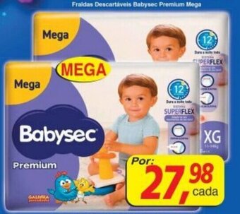 Supermercados Guanabara Fraldas Descartaveis Babysec Premium Mega oferta