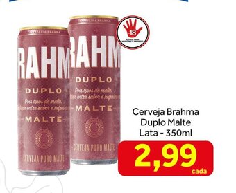 Shibata Supermercados Cerveja Brahma Duplo Malte Lata 350ml oferta