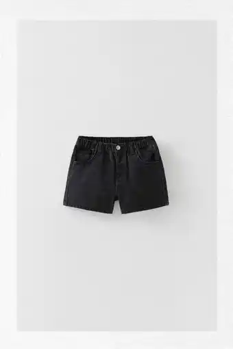ZARA Bermuda denim com elásticos oferta